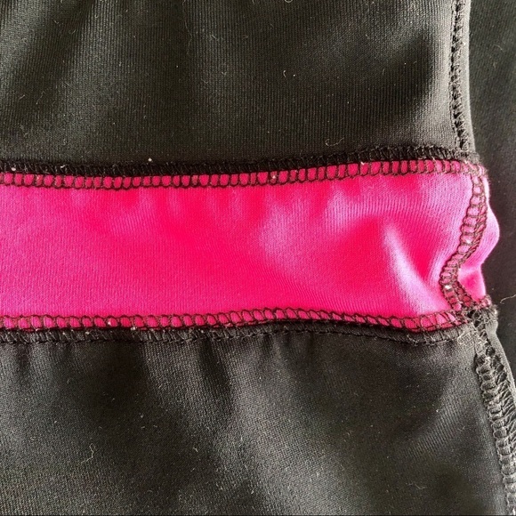 Champion Yoga Pants Medium Rise Black with Pink Trim size Medium - Picture 5 of 11